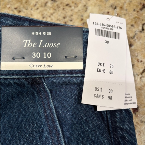 Abercrombie Curve Love Classic Blue Tailored Denim Pant - Picture 2 of 7